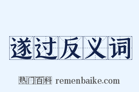 遂过反义词是什么意思的图片